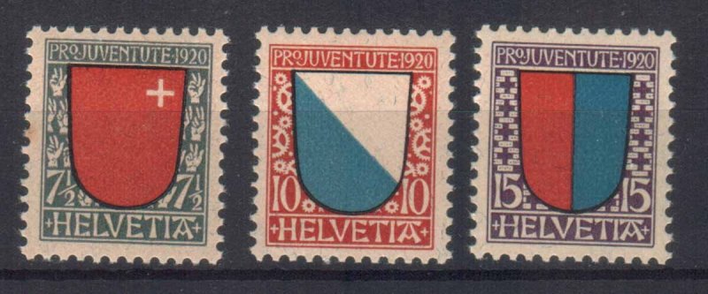 SWITZERLAND STAMPS, 1920. Sc.#B15-B17, MNH
