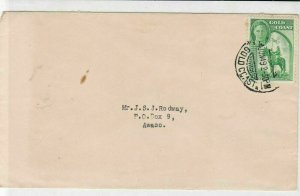 gold coast 1949 flag bearer on horse stamps cover ref 20442