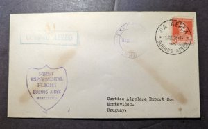 1928 Argentina Airmail Dolittle Test Flight Cover to Montevideo Uruguay