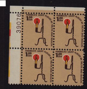 1979 $1 RUSH LAMP Sc 1610 plate block of 4 MNH 39076 UL