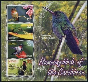 Nevis 2004, Hummingbirds 4v m/s, MNH