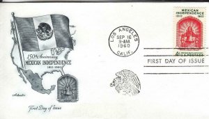 1960, 150th Anniv. Mexican Independence, Artmaster, FDC (E7654)