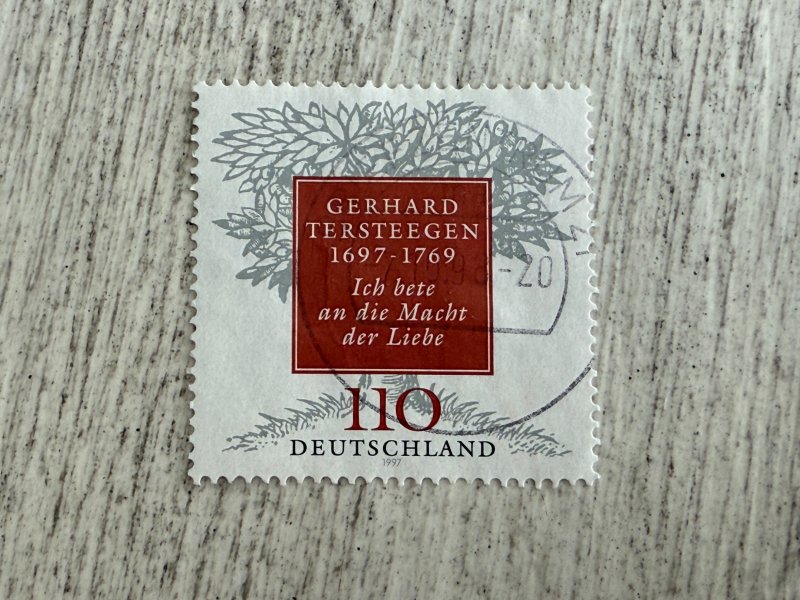 Germany #1985 Used, 110pf, Gerhard Tersteegan (1697-1769), 2024 SCV $0.75