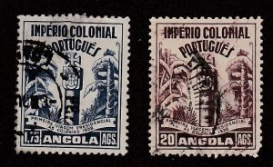 Angola # 293-294, Marble Columnm& Coat of Arms, Used, High Values 1/3 Cat.