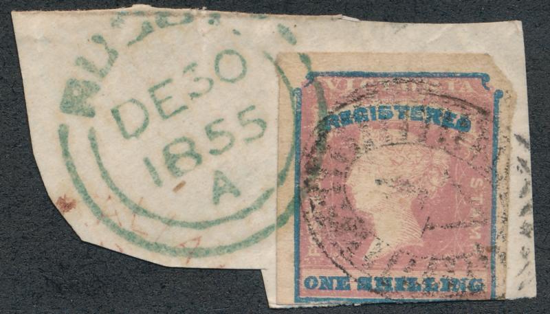 AUSTRALIA- VICTORIA F1 Used on piece, registration