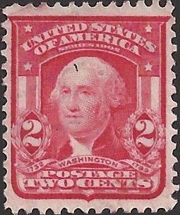 # 319c Scarlet Used George Washington Type I