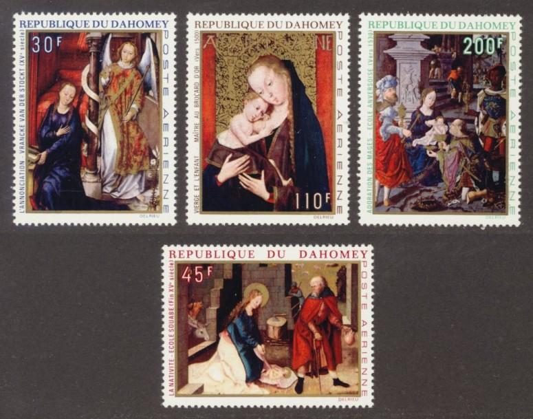 Dahomey Sc# C109-12 MNH Christmas 1969 - Paintings