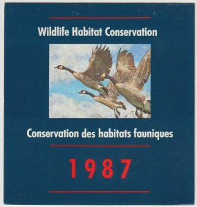 Van Dam FWH3: $6.50 Canada Geese - 1987 Wildlife Habitat Conservation book of 1