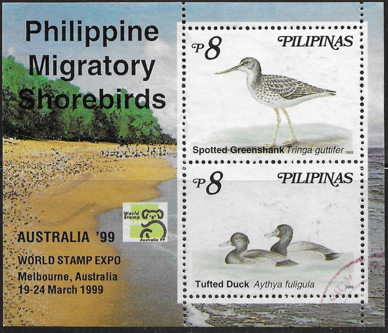 Philippines #2606a Australia '99 World Stamp Expo. Shorebirds.