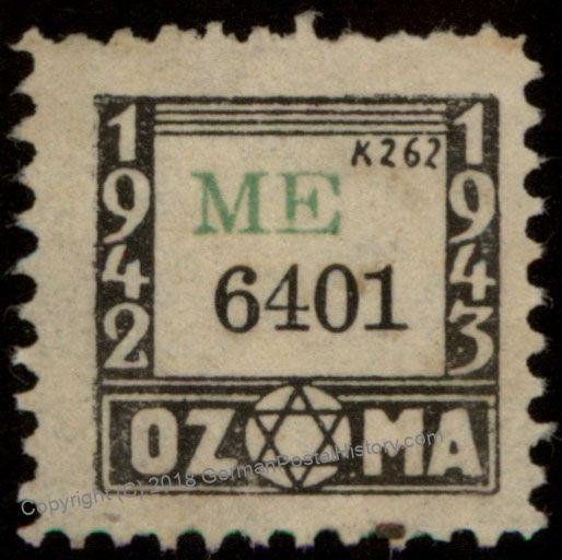 Germany Occupied Netherlands Jewish Burial Revenue Stamp 96210