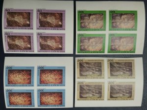 GABON 1991 IMPERF BLOCKS - PREHISTORIC PREHISTORY REPTILES - ULTRA RARE MNH-