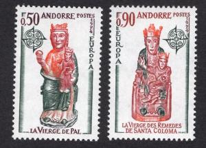 Andorra French  #232-233  1974   MNH    Europa