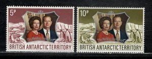 BRITISH ANTARCTIC TERRITORY SC# 43-44 FVF/MLH