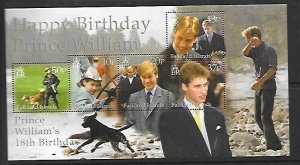 FALKLAND ISL. Sc 766 NH SOUVENIR SHEET OF 2000 - PRINCE WILLIAM. Sc$15