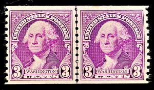 US #721 MINT OG H Coil Pair VF