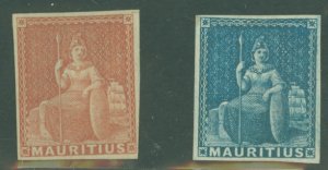 Mauritius #7-8  Single (Complete Set)
