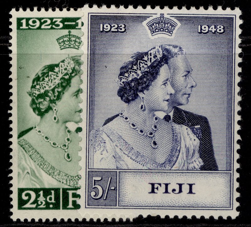 FIJI GVI SG270-271, ROYAL SILVER WEDDING set, M MINT. Cat £14.