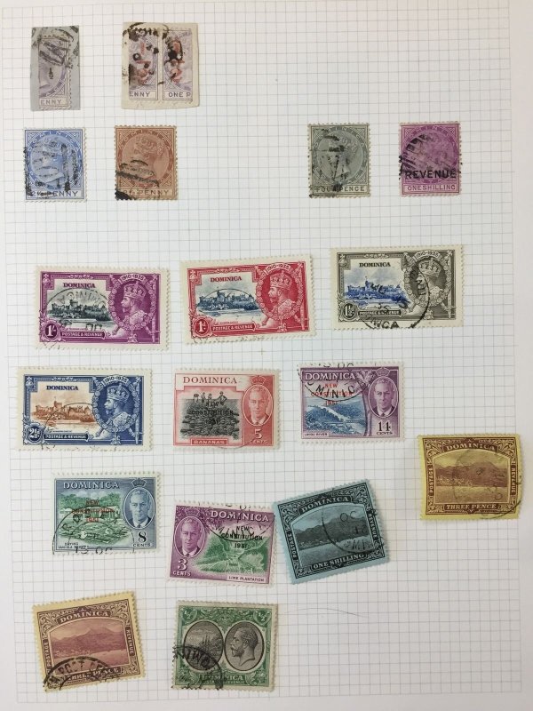 Dominica QV/QE Used To 10/- +Bisect (Apx 90 Items) MK1592