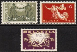 Switzerland Sc #190-192 Mint Hinged