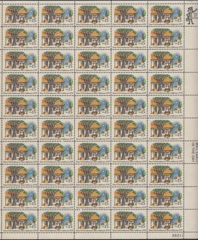 US #1725  Alta California  Full sheet of 50-MNH