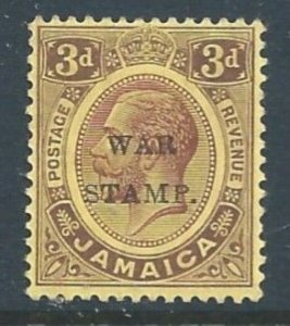 Jamaica #MR6 MH 3p George V Ovptd. War Stamp