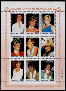 Chad 774 MNH Diana, Princess of Wales