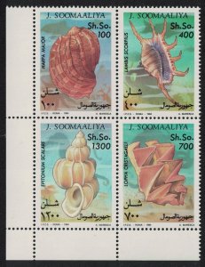 Somalia Shells 4v Block of 4 1994 MNH MI#507-510