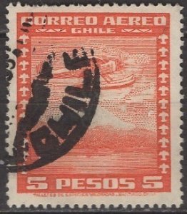 Chile 1934: Sc. # C43; Used Single Stamp