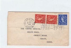 grays essex 1961 jubilee slogen cancel   stamps cover ref r14634