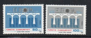 Turkey Sc 2275-76 1984  Europa stamp set mint NH