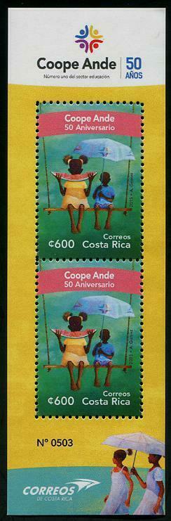 HERRICKSTAMP NEW ISSUES COSTA RICA Sc.# 674 Coope Ande S/S