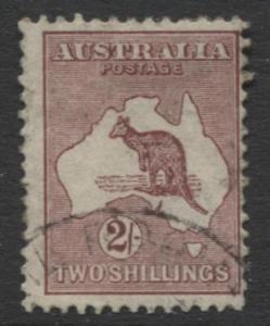 Australia - Scott 125 - Kangaroo -1931 - FU - Wmk 228 - 2/- Stamp6
