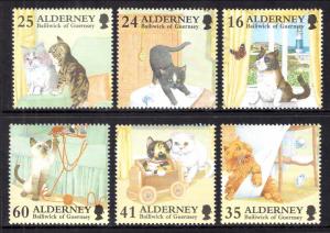 Alderney 92-97 Cats MNH VF