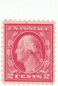 Scott# 499 - 2c Rose - Washington - perf 11 - Mint Hinged