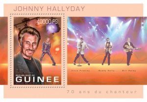 GUINEA - 2013 - Johnny Hallyday - Perf Souv Sheet - Mint Never Hinged