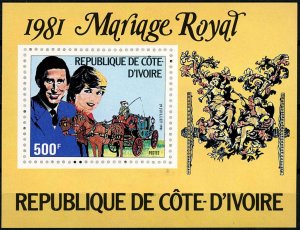 Ivory Coast Sc#593-6 Royal Marriage Diana & Charles VF MNH