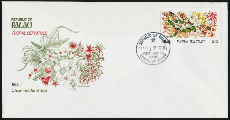 Palau 142a on FDC Flowers