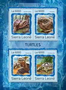 SIERRA LEONE 2016 SHEET TURTLES REPTILES MARINE LIFE srl161212a