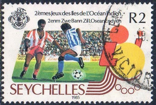 Seychelles 1985 2r Football (2nd Indian Ocean Islands Games) used