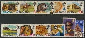 Lesotho 302-3,304a-12 MNH King Moshoeshoe II, Map, Flag, Horse, Diamond