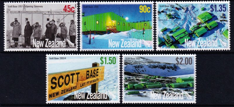 New Zealand 2007 Scott Base Anniv. Complete Mint MNH Set SC 2105-2109