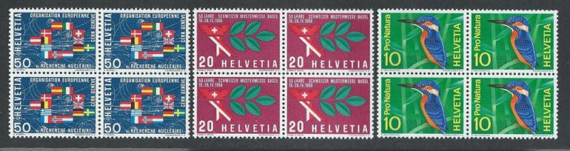 SWITZERLAND SC# 473-5 B/4 VF/MNH 1966