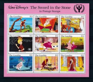 [22601] Gambia 1991 Disney Movie The Sword in the Stone MNH