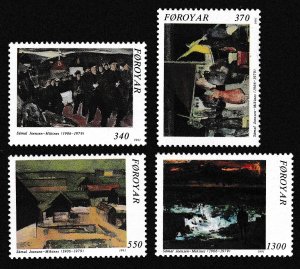 Faroe Is. Samal Joensen-Mikines painter 4v 1991 MNH SC#228-231 SG#216-219