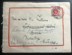 1935 Hong Kong Cover to Bergen Norway
