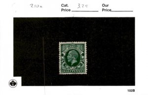 Great Britain, Postage Stamp, #210a Used, 1934 King George (AG)