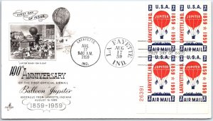 U.S. FIRST DAY CENTENARY OF THE FIRST OFFICIAL AIRMAIL BALLOON JUPITER BLK (4)