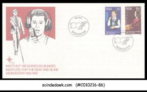 SOUTH AFRICA - 1981 INSTITUTE FOR THE DEAF AND BLIND - 2V - FDC