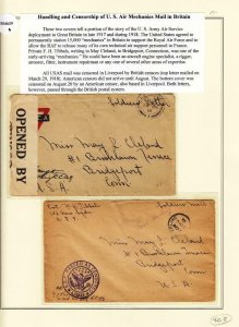 1918, AEF: 2 covers Fm 152nd Aero Sqd, England, Ex Lowther, See Remark (M4639)