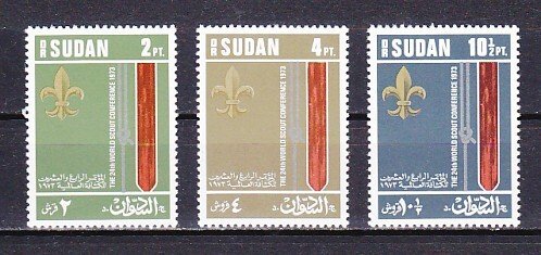 Sudan, Scott cat. 269-271. World Scout Conference issue. LH. ^